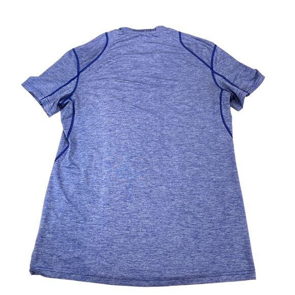 Nike Pro Activewear Shirt Men Medium Purple Fitted Polyester Swoosh Logo Dri Fit - Picture 2 of 10